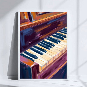 Klaviertasten Pianist Malerei Poster