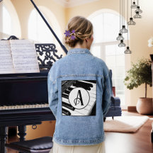 Klaviertasten Schwarz-Weiß-Musik-Tastatur-Monogram
