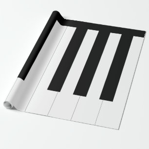 Klaviertasten Schwarz-Weiß-Tastatur Musikliebhaber Geschenkpapier
