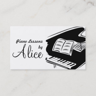 Klavierunterricht, Music Instructor Business Card Visitenkarte
