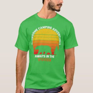 Klawensome Camping-Abenteuer warten im Wald bo T-Shirt