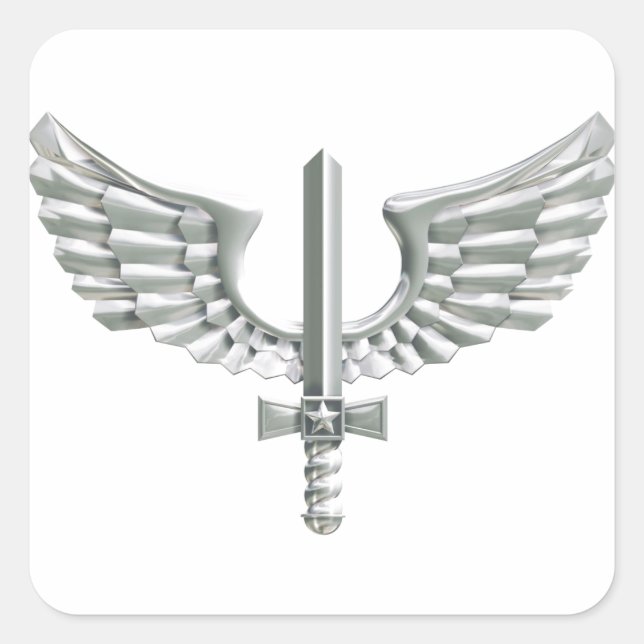 Klebe Brasilianische Luftwaffe - Beispielhafte 2 Quadratischer Aufkleber (Vorderseite)