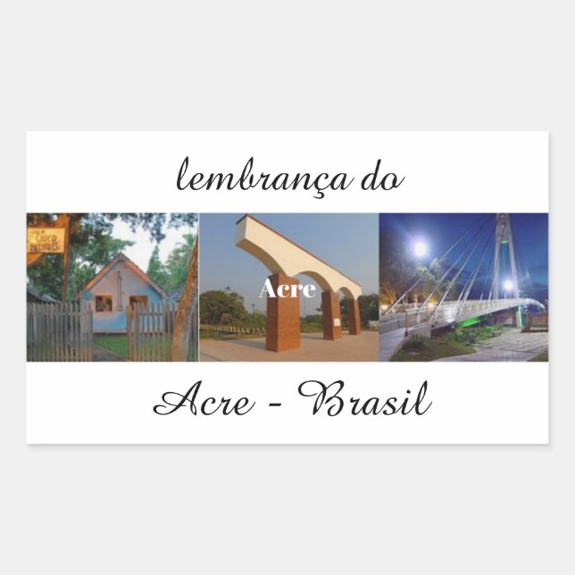 Klebe Erinnerung Ackers Brasiliens Rechteckiger Aufkleber (Vorderseite)