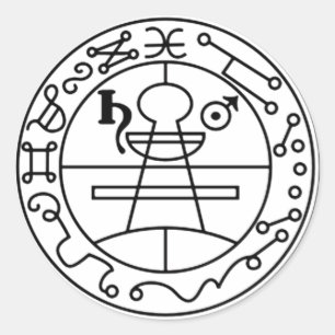 Klebe Stempel von Salomonen Goétia Runder Aufkleber
