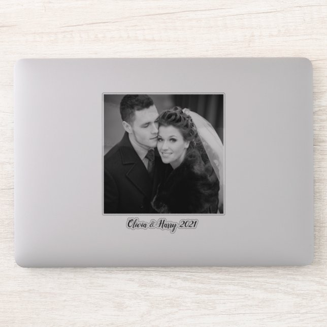Klebeaufkleber für das Hochzeitstich des Fotos Aufkleber (Computer)