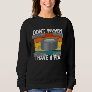 Klebeband Auftragnehmer Elektriker Vorarbeiter Sweatshirt