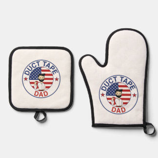 Klebeband-Papa - Topflappen Ofenhandschuh & Topflappen-Set