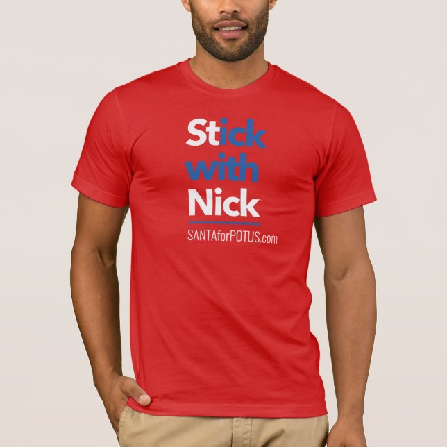 "Kleben mit Nick" unisex Bella Leinwand tee (Vorderseite)