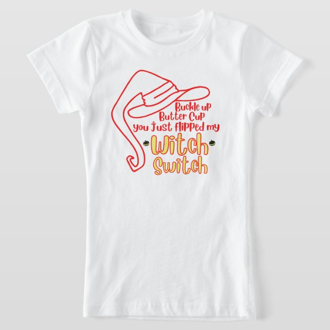 Kleben Sie den Hexenschalter auf T-Shirt (Ablage )