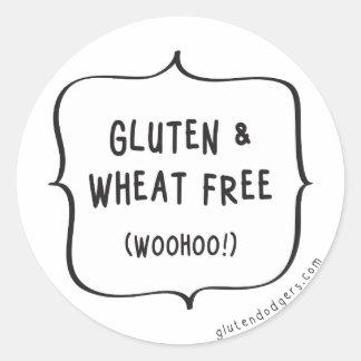 Kleber, glutenfrei und weizenfrei runder aufkleber