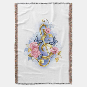 Kleber mit rosa Rosen Decke