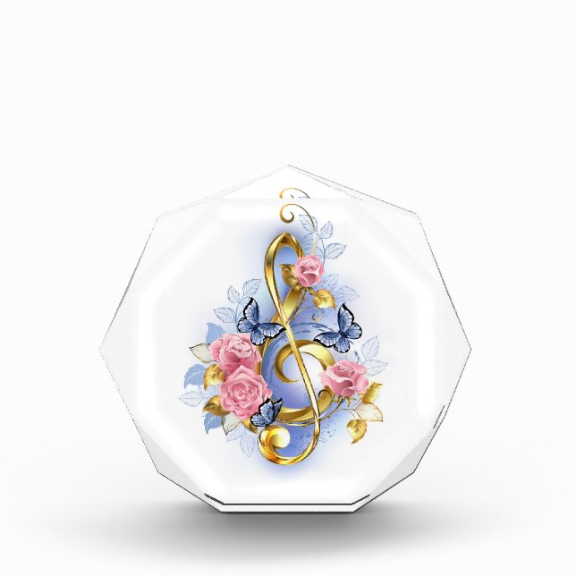 Kleber mit rosa Rosen Fotoblock (Vorderseite)