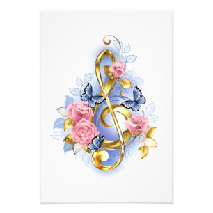 Kleber mit rosa Rosen Fotodruck