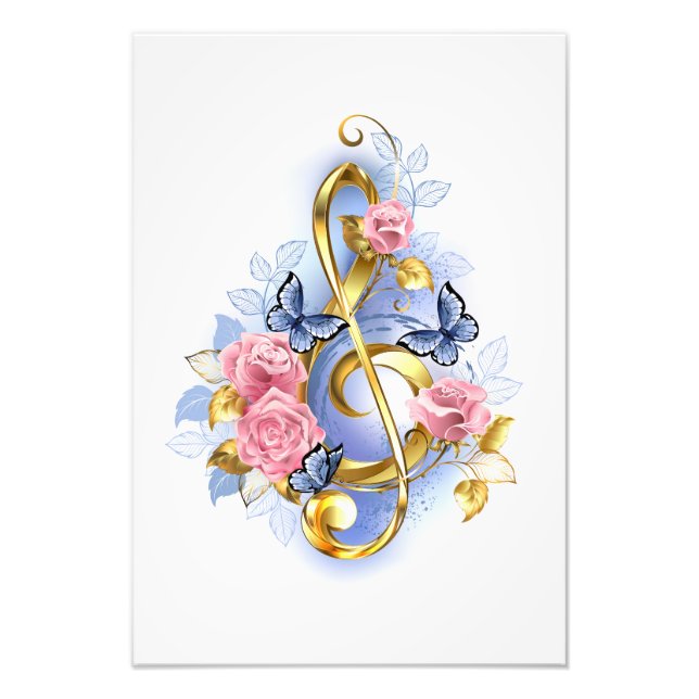 Kleber mit rosa Rosen Fotodruck (Vorne)