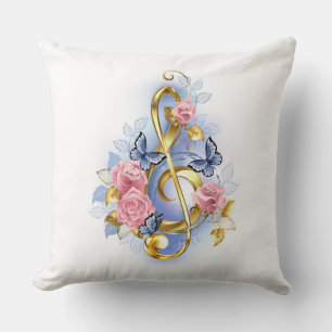 Kleber mit rosa Rosen Kissen