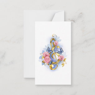Kleber mit rosa Rosen Mitteilungskarte