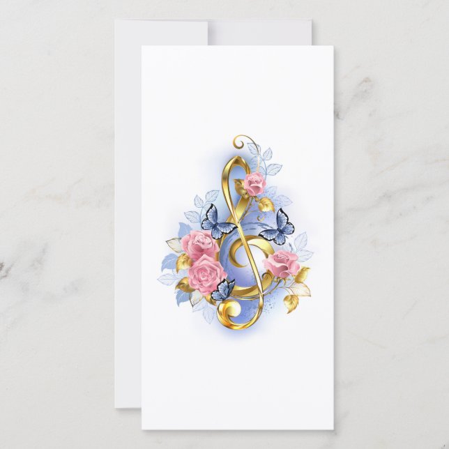 Kleber mit rosa Rosen Save The Date (Vorderseite)