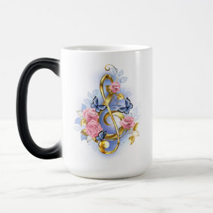 Kleber mit rosa Rosen Verwandlungstasse