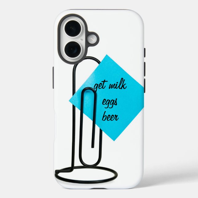 Klebezettel iPhone 16 Hülle (Rückseite)