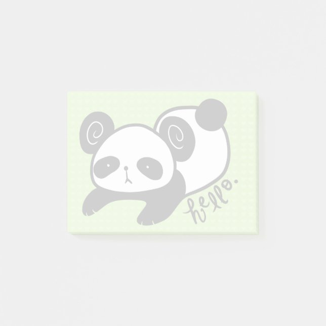 klebrige Anmerkungen des faulen Pandas Post-it Klebezettel (Vorderseite)