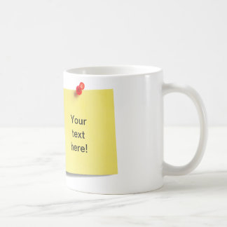 Klebrige Anmerkungs-Tassen-Schablone - addieren Kaffeetasse