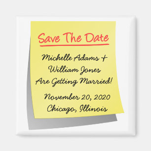 Klebriger Anmerkungs-Save the Date Magnet