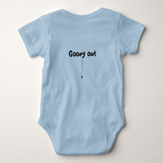 Klebriges Rein und Klebriges Raus alberner Baby-Bo Baby Strampler