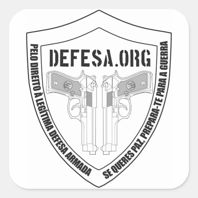 Klebstoff DEFESA.ORG Bald Quadratischer Aufkleber (Vorderseite)