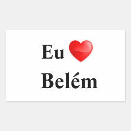 Klebstoff liebe ich Bethlehem Rechteckiger Aufkleber