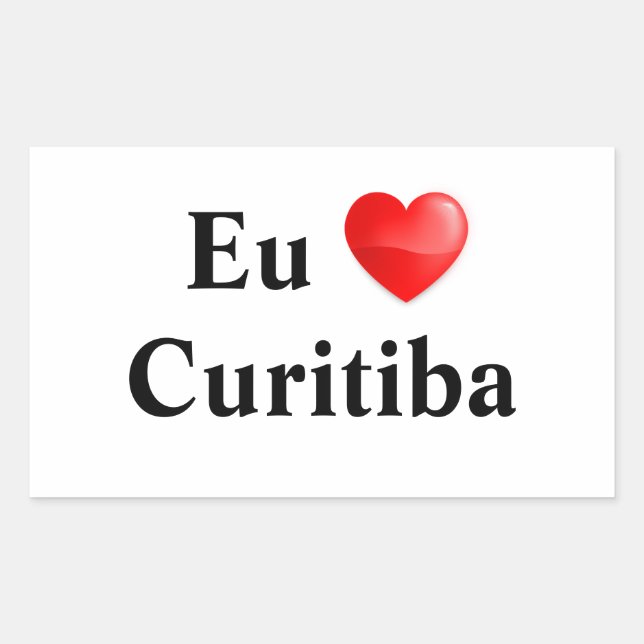 Klebstoff liebe ich Curitiba Rechteckiger Aufkleber (Vorderseite)