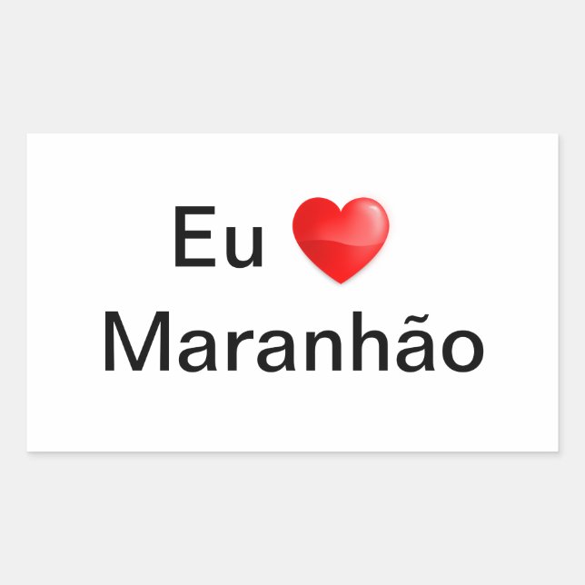 Klebstoff liebe ich Maranhão Rechteckiger Aufkleber (Vorderseite)