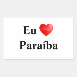 Klebstoff liebe ich Paraíba Rechteckiger Aufkleber