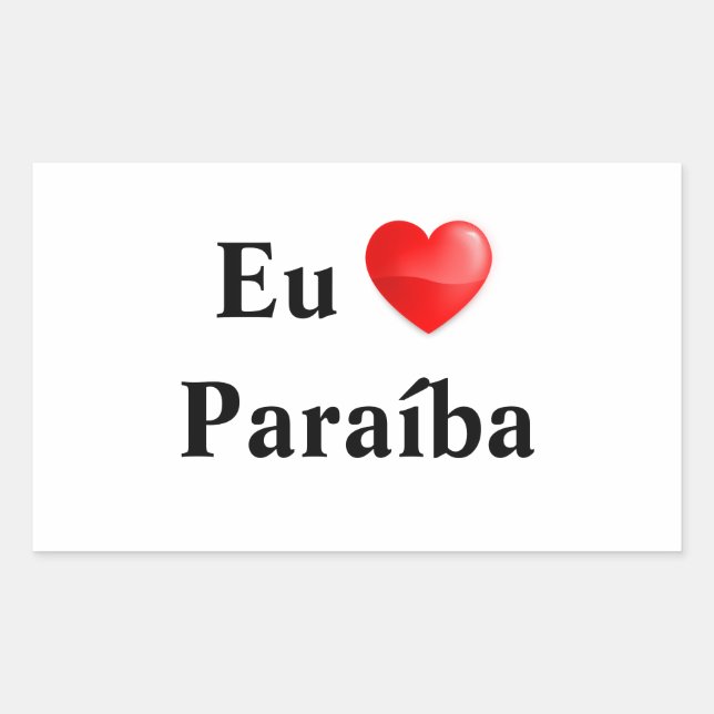 Klebstoff liebe ich Paraíba Rechteckiger Aufkleber (Vorderseite)