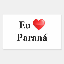 Klebstoff liebe ich Paraná Rechteckiger Aufkleber