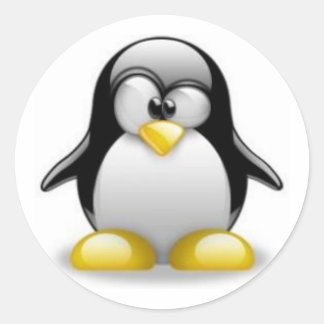 Klebstoff Linux Runder Aufkleber