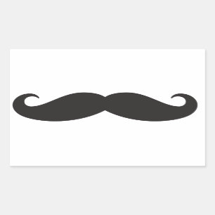 Klebstoff Mustache Rechteckiger Aufkleber