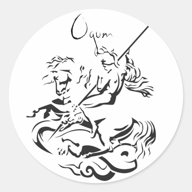 Klebstoff Ogum Runder Aufkleber (Vorderseite)