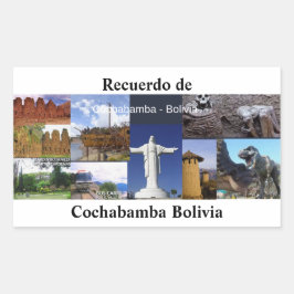 Klebstoff recuerdo von Cochabamba Boilivia Rechteckiger Aufkleber