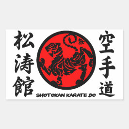 Klebstoff Shotokan gebe ich Rechteckiger Aufkleber
