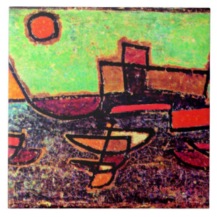 Klee - Abfahrender Dampfer Fliese