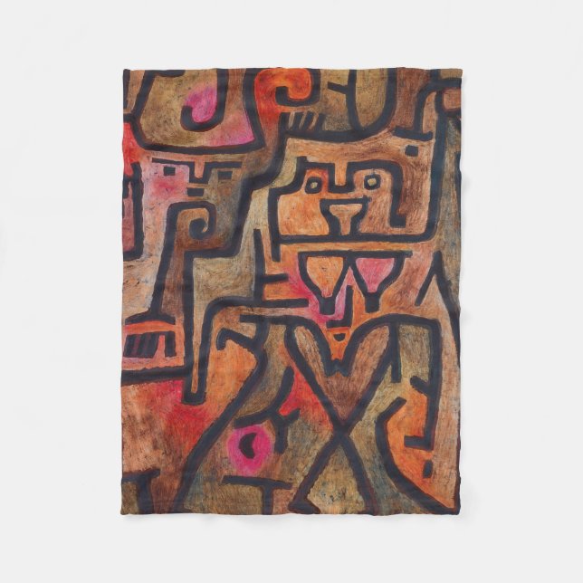 Klee Abstrakt Forest Expressionist Modern Art Fleecedecke (Vorderseite)