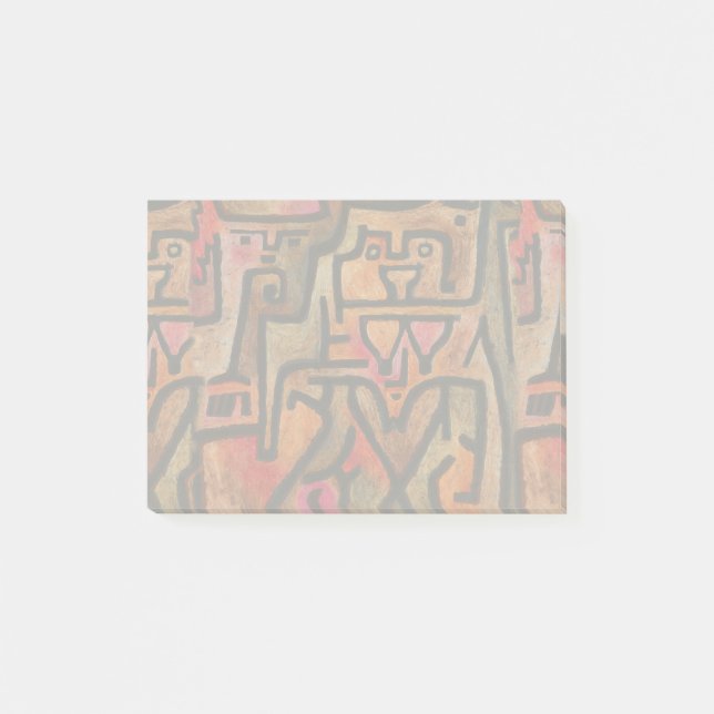 Klee Abstrakt Forest Expressionist Modern Art Post-it Klebezettel (Vorderseite)