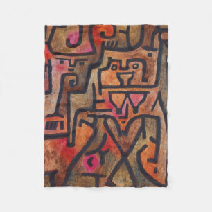Klee Abstrakter Wald Expressionist Moderne Kunst Fleecedecke