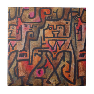 Klee Abstrakter Wald Expressionist Moderne Kunst Fliese
