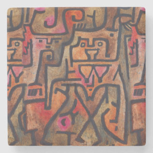 Klee Abstrakter Wald Expressionist Moderne Kunst Steinuntersetzer