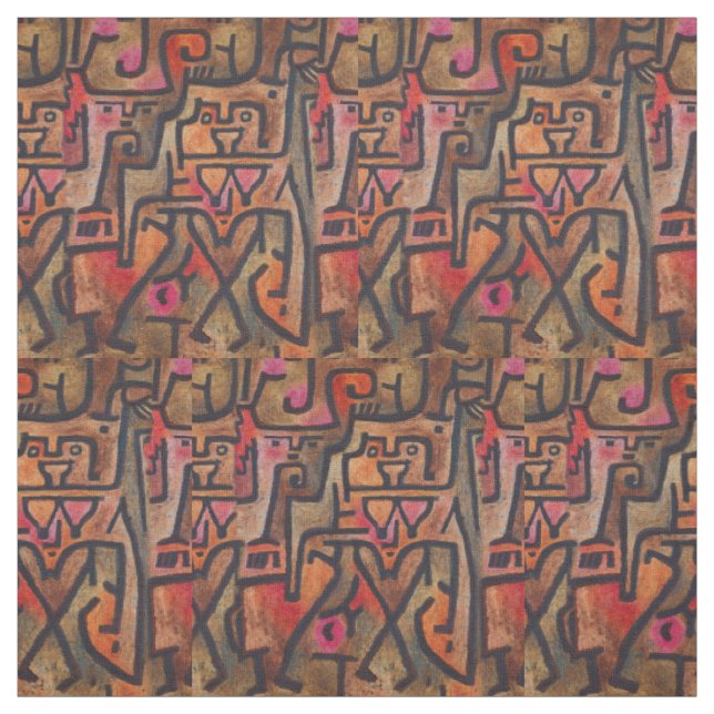 Klee Abstrakter Wald Expressionist Moderne Kunst Stoff (Muster)