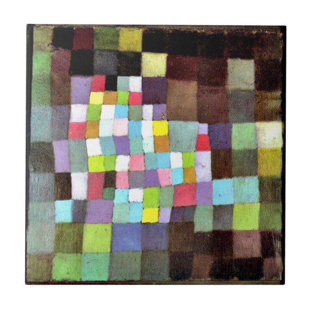 Klee - Abstraktion mit Verweis...Tree Fliese (Vorderseite)