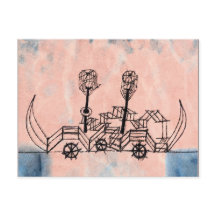 Klee - Altes Dampfboot, abstrakte Kunst