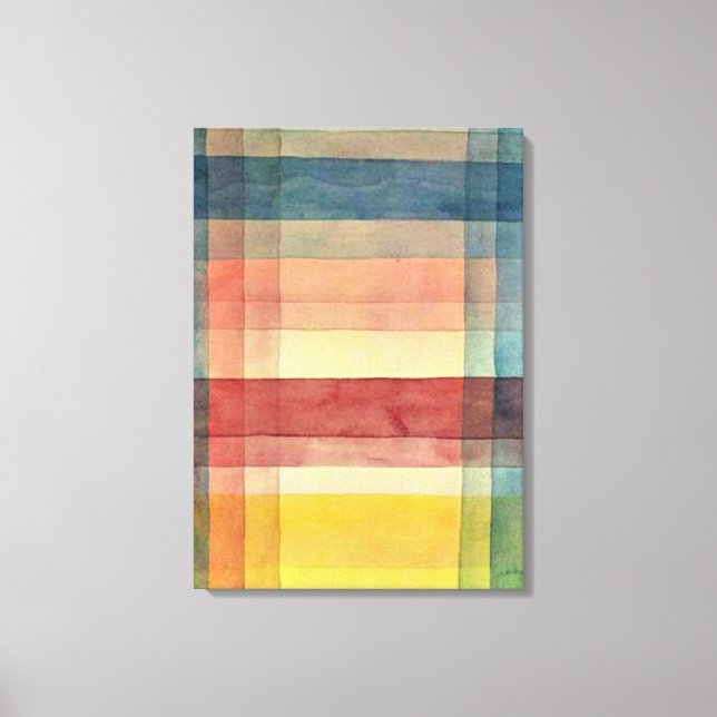Klee - Architektur des Schlichten Leinwanddruck (Vorderseite)