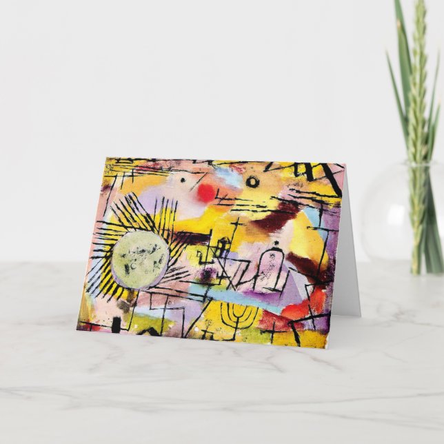 Klee - aufstrebende Sonne, berühmtes Bild, Karte (Vorderseite)